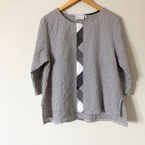 HABITAT | Gingham Peasant Sleeve Blouse